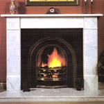 Contemporary marble fireplaces, hand-carved pieces