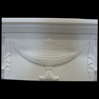 Adam Fireplace centre tablet in white sivec marble