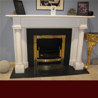 The Raglan fireplace in white sivec marble