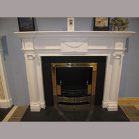 The Shelbourne fireplace in white sivec marble