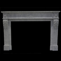 The Mont Blanc fireplace in carrara marble