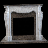 Versailles fireplace in estremoz and emperador marble, polished