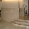 Paving and cladding in Botticinio marble .