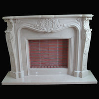 Versailles fireplace in portuguese Lioz cream marble