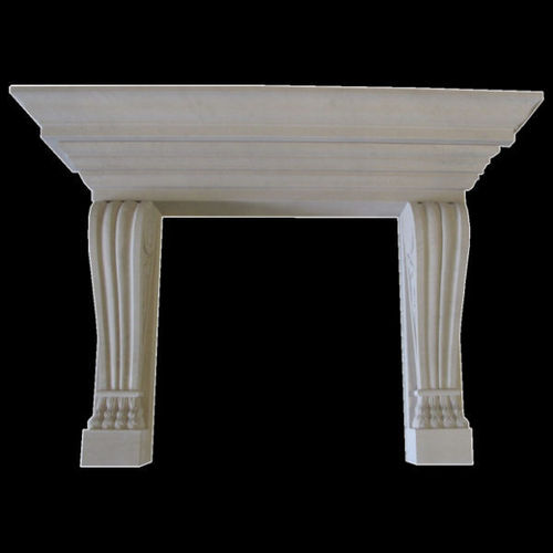 Lille Fireplace in portuguese limestone, honed finish.