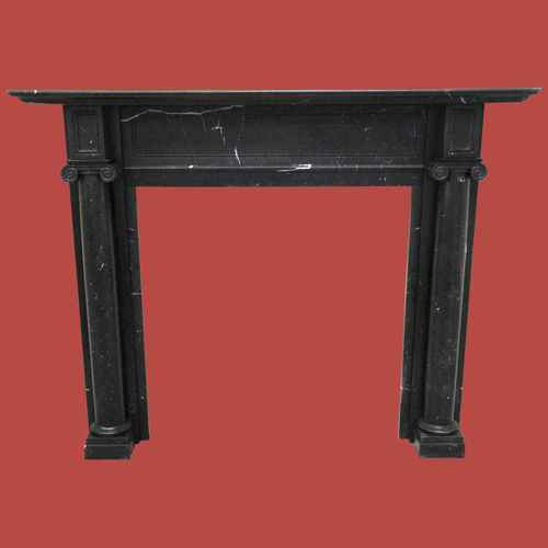 The Adam fireplace in black marble, honed finish