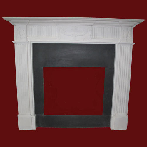 The Adam fireplace in white sivec marble, honed finish