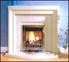 The Elegance fireplace in moleanos limestone