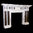 The Newark Fireplace out of White Statuary & Gris Pulpis Marble.