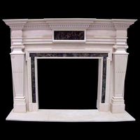The Washington fireplace in moleanos & dark emperador