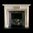 The Cork Fireplace Surround out of Creme Marfil Marble