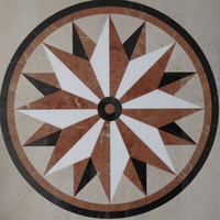 Center piece, inlaid marble star