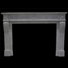 The Mont Blanc fireplace in carrara marble