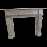 The Leathen Fireplace out of White Carrara Marble.