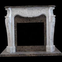 Versailles-Kamin aus Estremoz und Emperador Marmor.