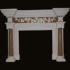 The Grimsby fireplace in white sivec & antiqued yellow marble