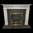 The Adam Reeded out of White Sivec Marble, Honed Finish.