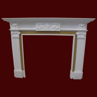 The Belfort fireplace in white sivec marble