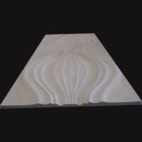 Recessed panels in moleanos limestone,  cnc engineered