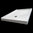 Solid shower tray in White Carrara C marble, honed