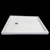Solid shower tray in White Carrara C marble, honed.