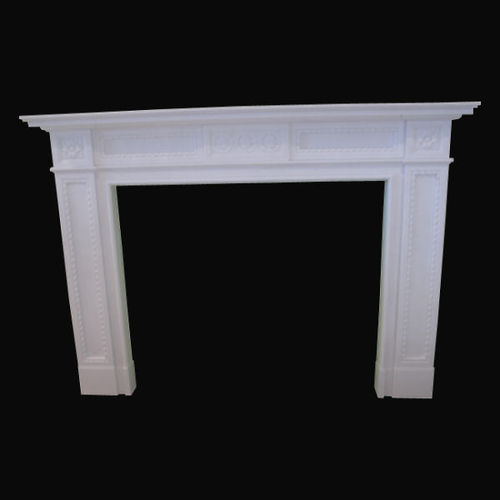 The English Regent Fireplace out of White Sivec Marble.
