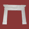 The Surrey English fireplace in white sivec marble