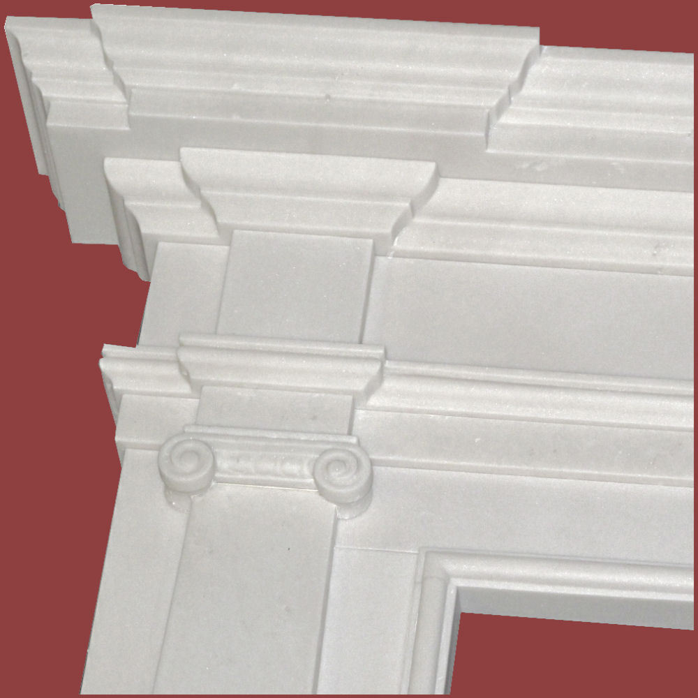 The Surrey English Fireplace In White Sivec Marble New